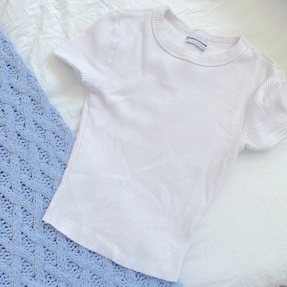 crop top, white, urban outfitters